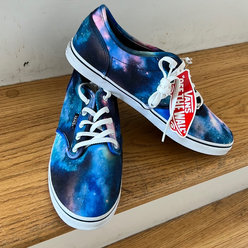 Vans, shoes, size 8.5 (us women’s size), unisex, galaxy print